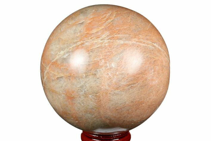 Polished Peach Moonstone Sphere - Madagascar #182373